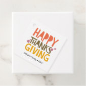 かわいいカラフルハッピーサンクスパーソナライズされたギビング フェイバータグ (インサイチュ)