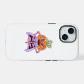 かわいいカラフルハロウィンの骨 iPhone 15ケース (裏面横)