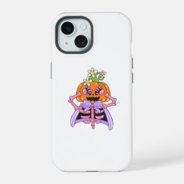 かわいいカラフルハロウィンの骨 iPhone 15ケース