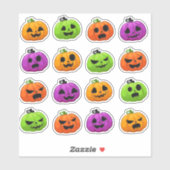 かわいいカラフルハロウィーンカボチャ シール (シート)