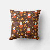 かわいいカラフルハロウィーンパターン クッション (裏面)