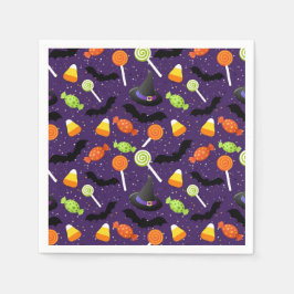 かわいいカラフルハローウィンパーティ スタンダードカクテルナプキン