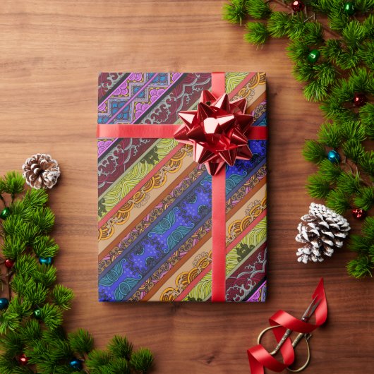 かわいいカラフルハンドスケッチマグカップ ラッピングペーパー (クリスマスギフト)