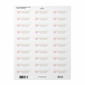 かわいいカラフルハートカスタム差出人住所 ラベル (フルシート)