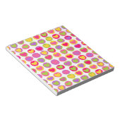 かわいいカラフルハートパステルバレンタインラブパターン ノートパッド (アングル)