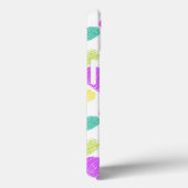 かわいいカラフルハートパステルバレンタインラブモノグラム Case-Mate iPhoneケース (裏面 / 右)