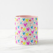 かわいいカラフルハートパターンケースメイトiPhoneケース マグカップ (中央)