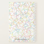 かわいいカラフルハートパターン – ハートネットクラシック プランナー手帳 (裏面)