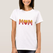 かわいいカラフルハートママ語 | 母の日 Tシャツ (正面)
