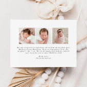 かわいいカラフルハート写真誕生のお知らせ 案内状