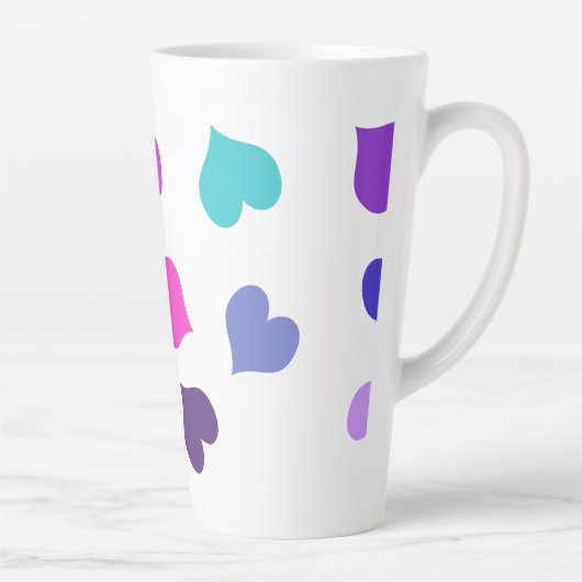 かわいいカラフルハート カフェラテマグ (右)