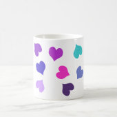 かわいいカラフルハート コーヒーマグカップ (中央)