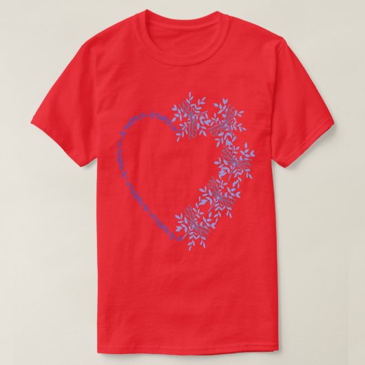 かわいいカラフルハート（トンボ） Tシャツ (デザイン正面)
