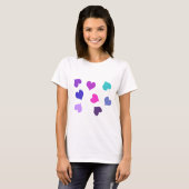 かわいいカラフルハート Tシャツ (正面フル)