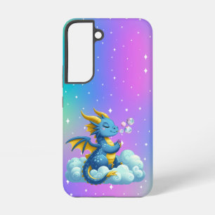 かわいいカラフルバブルドラゴン SAMSUNG GALAXY S22ケース