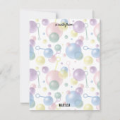 かわいいカラフルバブル子供の誕生日パーティー ノートカード (正面)