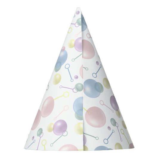 かわいいカラフルバブル子供の誕生日パーティー パーティーハット (裏面)