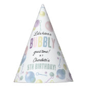 かわいいカラフルバブル子供の誕生日パーティー パーティーハット (正面)