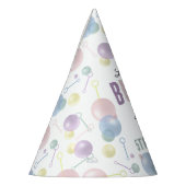 かわいいカラフルバブル子供の誕生日パーティー パーティーハット (左)