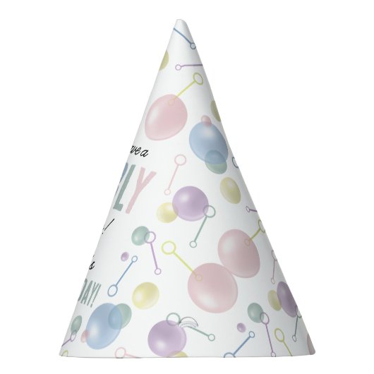 かわいいカラフルバブル子供の誕生日パーティー パーティーハット (右)