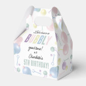 かわいいカラフルバブル子供の誕生日パーティー フェイバーボックス (正面サイド)