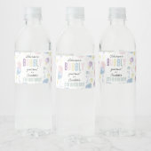 かわいいカラフルバブル子供の誕生日パーティー ペットボトルラベル (ボトル)