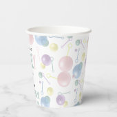 かわいいカラフルバブル子供の誕生日パーティー 紙コップ (裏面)