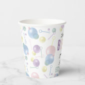 かわいいカラフルバブル子供の誕生日パーティー 紙コップ (正面)