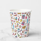 かわいいカラフルバルーンお誕生日ケーキギフトキッズ 紙コップ (左)