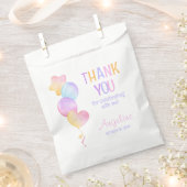 かわいいカラフルバルーン子供の誕生日ありがとう フェイバーバッグ (クリップ留めされた状態)