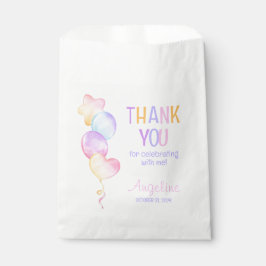 かわいいカラフルバルーン子供の誕生日ありがとう フェイバーバッグ