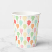 かわいいカラフルバルーン子供の誕生日パーティー 紙コップ (裏面)