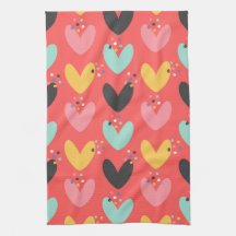 かわいいカラフルバレンタインのハートパターン