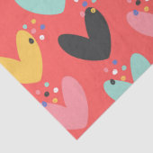 かわいいカラフルバレンタインのハートパターン 薄葉紙 (詳細)