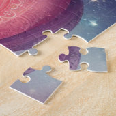 かわいいカラフルバレンタインハートバルーン ジグソーパズル (側面)