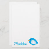 かわいいカラフルバードイラストレーション 便箋 (正面/裏面)