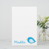 かわいいカラフルバードイラストレーション 便箋 (スタンド正面)