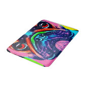 かわいいカラフルパグポートレートインポップ・アートのアートスタイル バスマット (アングル)