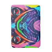 かわいいカラフルパグポートレートインポップ・アートのアートスタイル バスマット (正面縦)