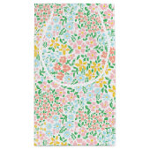 かわいいカラフルパステルガーデンフラワーパターン スモールペーパーバッグ (裏面)