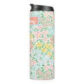 かわいいカラフルパステルガーデンフラワーパターン タンブラー (回転右)