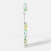 かわいいカラフルパステルガーデンフラワーパターン iPhoneケース (左側面)