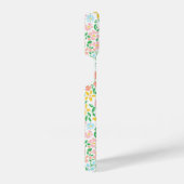 かわいいカラフルパステルガーデンフラワーパターン iPhoneケース (右側面)