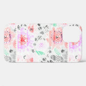 かわいいカラフルパステルフローラアステカ Case-Mate iPhoneケース (裏面 (横))