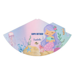 かわいいカラフルパステルマーメイドレインボー誕生日 パーティーハット