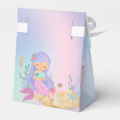 かわいいカラフルパステルマーメイドレインボー誕生日 フェイバーボックス (裏面サイド)