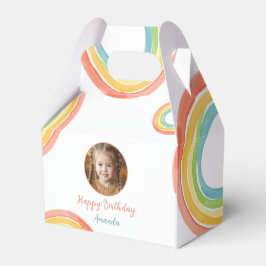 かわいいカラフルパステルレインボーガールズフォト誕生日 フェイバーボックス