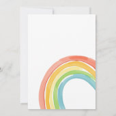 かわいいカラフルパステルレインボーガールズフォト誕生日 招待状 (裏面)