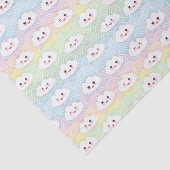 かわいいカラフルパステル波かわいい雲パターン 薄葉紙 (詳細)