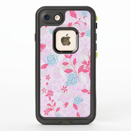 かわいいカラフルパステル花柄 LifeProof iPhoneケース (裏面)